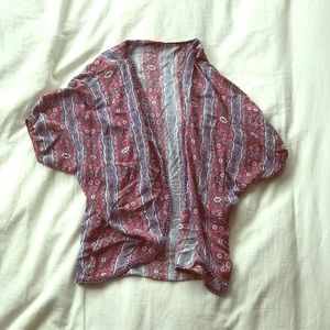 Pattern Shirt Sleeve cover up